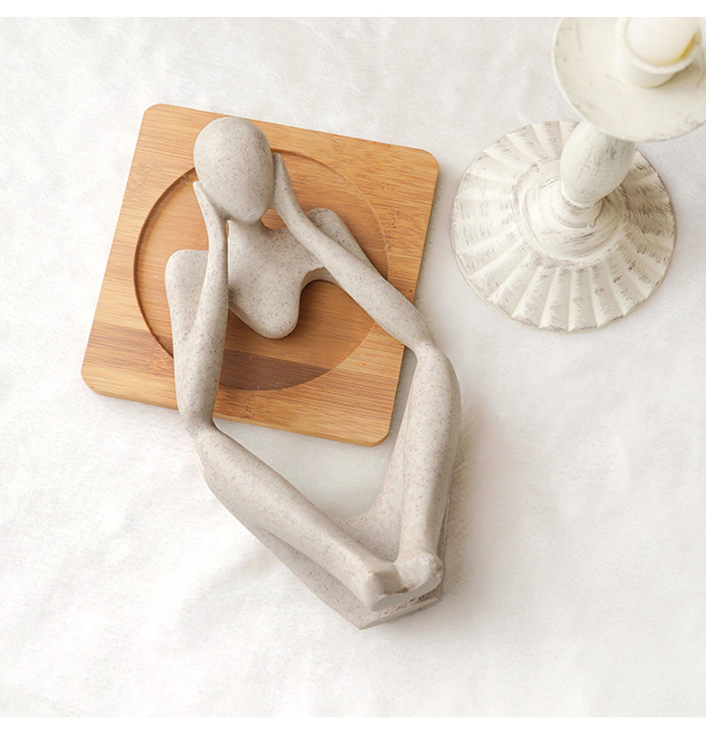Nordic Art Abstract Thinker Statue Modern European Style Resin Handmade Craft Office Home Desktop Decoration Sculpture Ornaments Nordic Art Abstract Thinker Statue Modern European Style Resin Handmade Craft Office Home Desktop Decoration Sculpture Ornaments