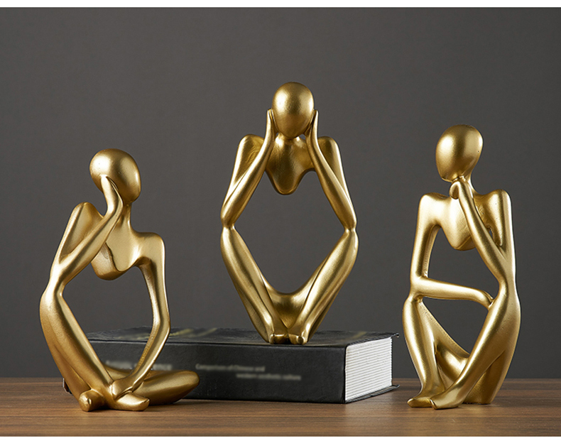 Nordic Art Abstract Thinker Statue Modern European Style Resin Handmade Craft Office Home Desktop Decoration Sculpture Ornaments Nordic Art Abstract Thinker Statue Modern European Style Resin Handmade Craft Office Home Desktop Decoration Sculpture Ornaments