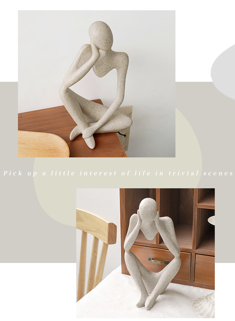 Nordic Art Abstract Thinker Statue Modern European Style Resin Handmade Craft Office Home Desktop Decoration Sculpture Ornaments Nordic Art Abstract Thinker Statue Modern European Style Resin Handmade Craft Office Home Desktop Decoration Sculpture Ornaments
