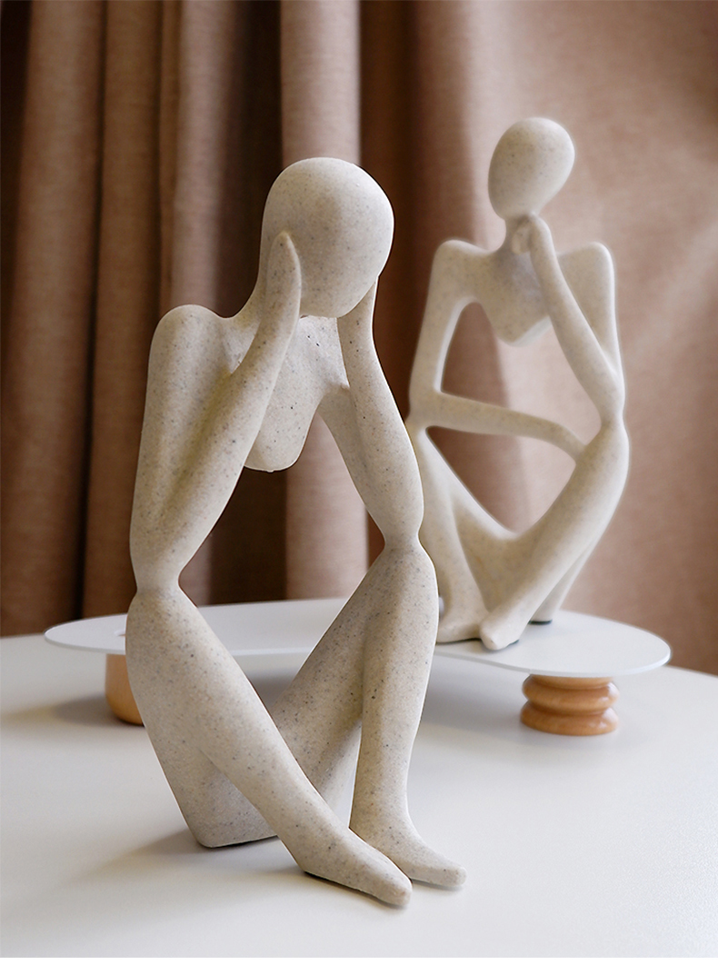 Nordic Art Abstract Thinker Statue Modern European Style Resin Handmade Craft Office Home Desktop Decoration Sculpture Ornaments Nordic Art Abstract Thinker Statue Modern European Style Resin Handmade Craft Office Home Desktop Decoration Sculpture Ornaments