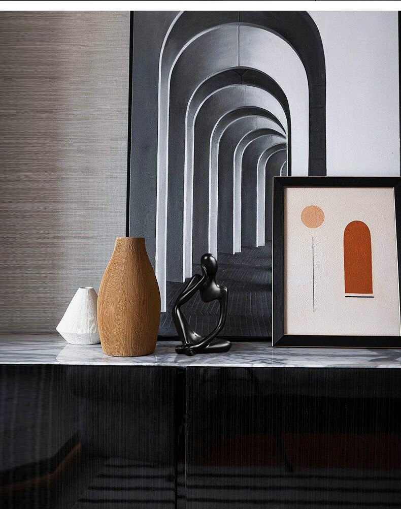 De Denker Abstracte Beelden Sculpturen Yoga Beeldje Nordic Woonkamer Home Decor Decoratie Maison Accessoires Bureau Ornamenten