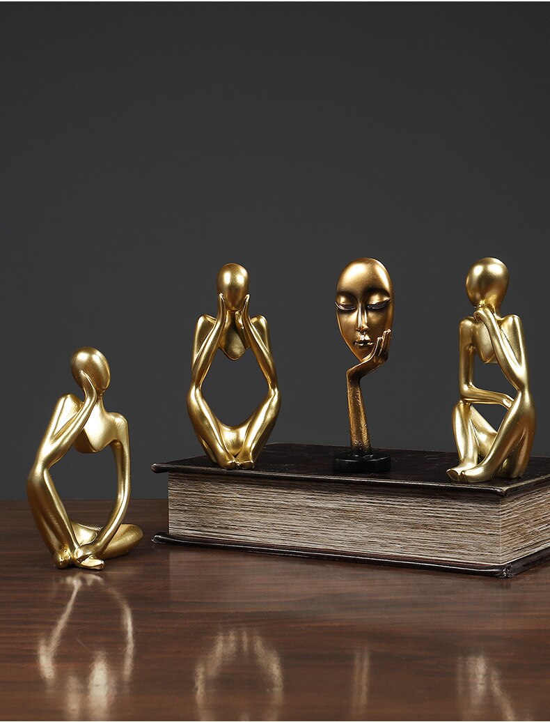 De Denker Abstracte Beelden Sculpturen Yoga Beeldje Nordic Woonkamer Home Decor Decoratie Maison Accessoires Bureau Ornamenten