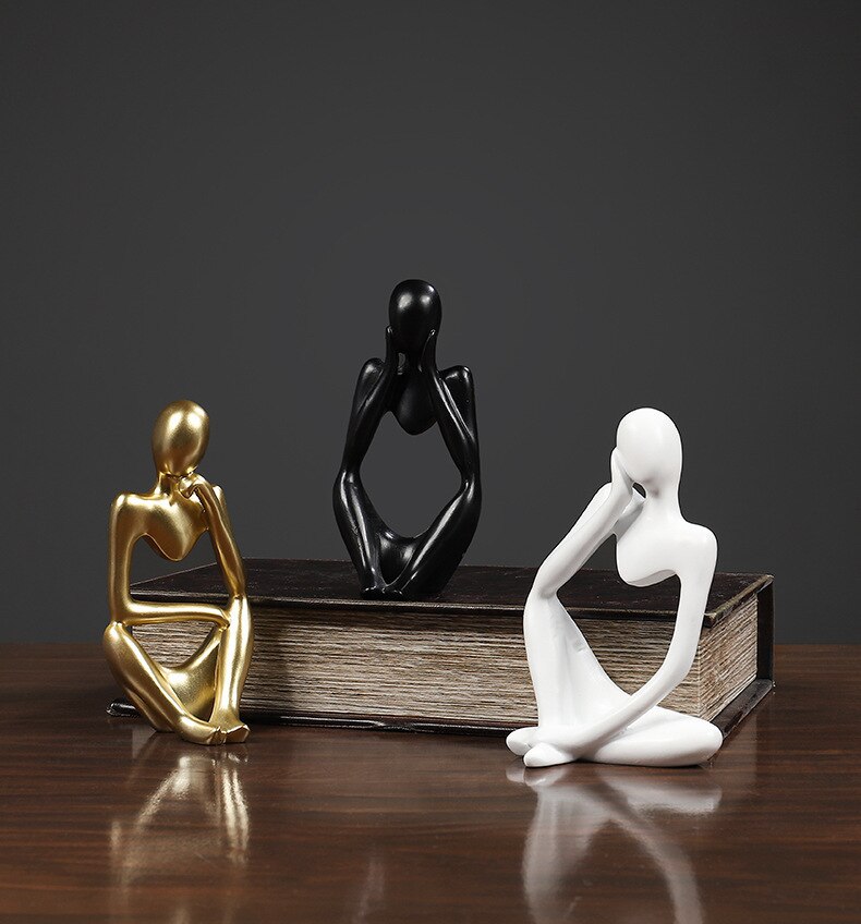 De Denker Abstracte Beelden Sculpturen Yoga Beeldje Nordic Woonkamer Home Decor Decoratie Maison Accessoires Bureau Ornamenten