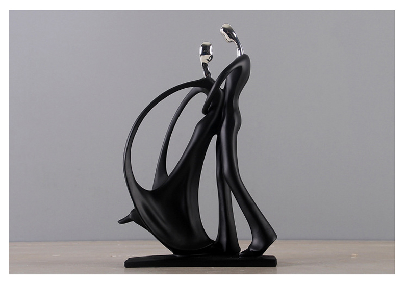 Nordic Art Dancing Paar Hars Figuur Ornamenten Beeldjes Woondecoratie Accessoires Voor Woonkamer Ornamenten Voor Home Decor