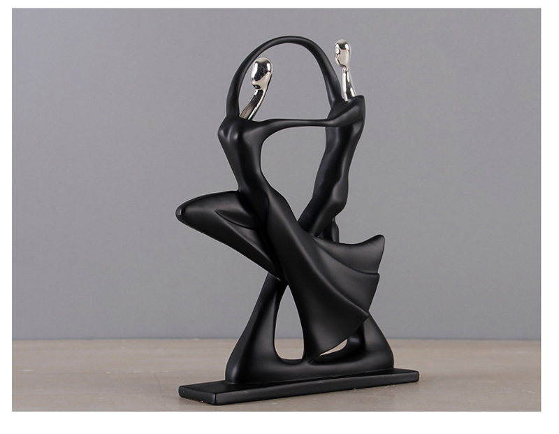 Nordic Art Dancing Paar Hars Figuur Ornamenten Beeldjes Woondecoratie Accessoires Voor Woonkamer Ornamenten Voor Home Decor