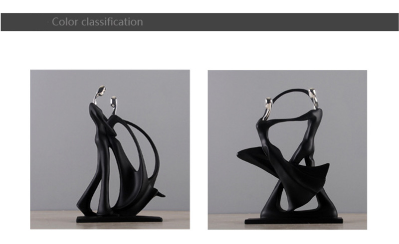 Nordic Art Dancing Paar Hars Figuur Ornamenten Beeldjes Woondecoratie Accessoires Voor Woonkamer Ornamenten Voor Home Decor