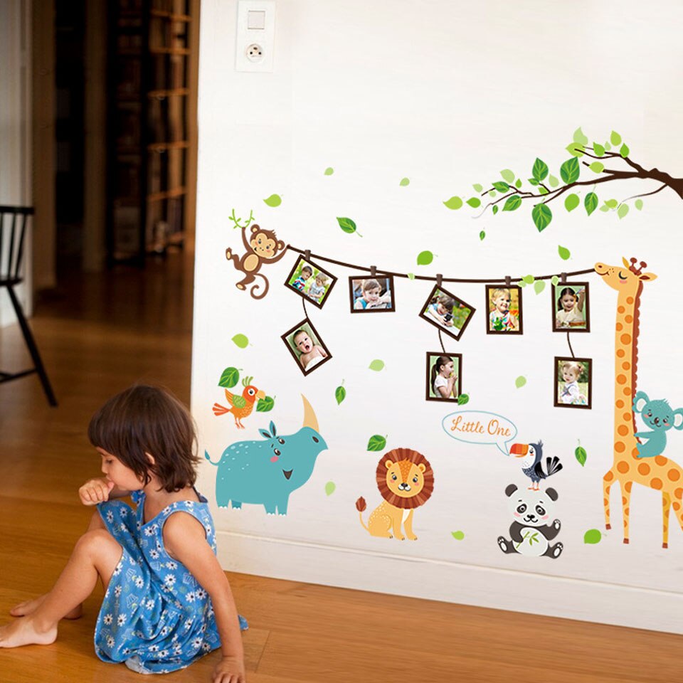 Grote Jungle Dieren Muurstickers Voor Kinderen Kamers Jongens Kamer Slaapkamer Decoratie Bos Wallpaper Posters Vinyl Nordic Home Decor Grote Jungle Dieren Muurstickers Voor Kinderen Kamers Jongens Kamer Slaapkamer Decoratie Bos Wallpaper Posters Vinyl Nordic Home Decor