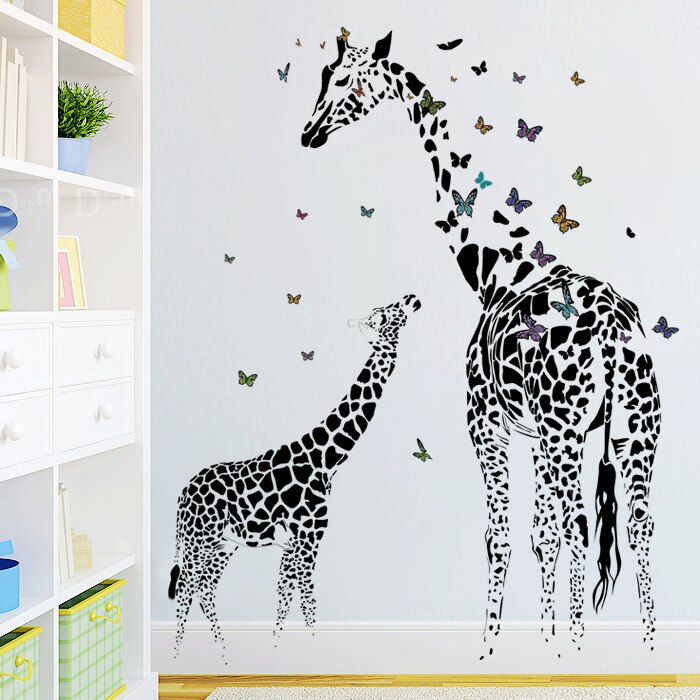 Grote Jungle Dieren Muurstickers Voor Kinderen Kamers Jongens Kamer Slaapkamer Decoratie Bos Wallpaper Posters Vinyl Nordic Home Decor