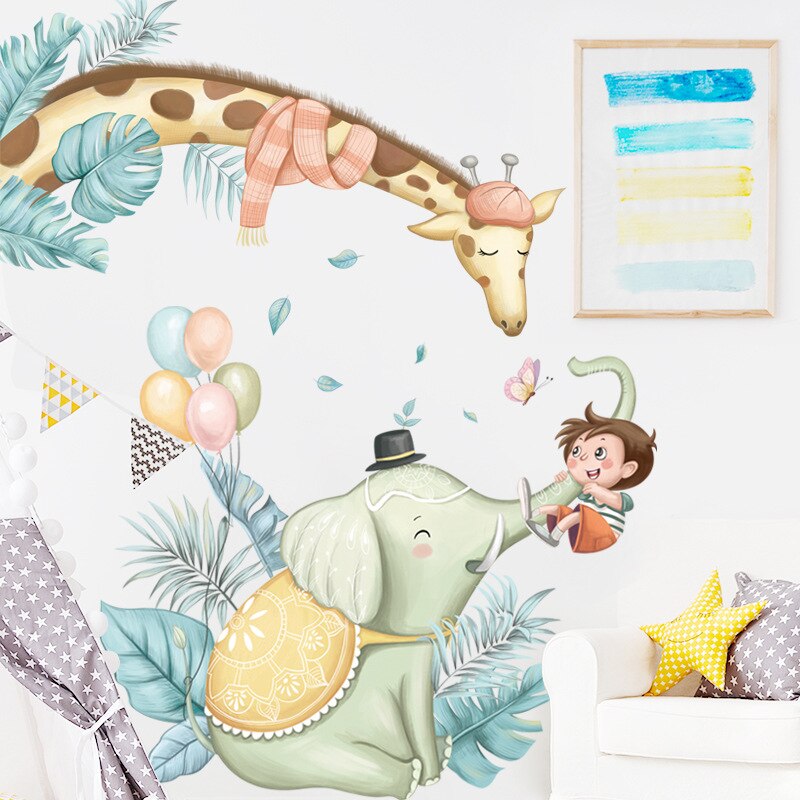 Grote Jungle Dieren Muurstickers Voor Kinderen Kamers Jongens Kamer Slaapkamer Decoratie Bos Wallpaper Posters Vinyl Nordic Home Decor Grote Jungle Dieren Muurstickers Voor Kinderen Kamers Jongens Kamer Slaapkamer Decoratie Bos Wallpaper Posters Vinyl Nordic Home Decor