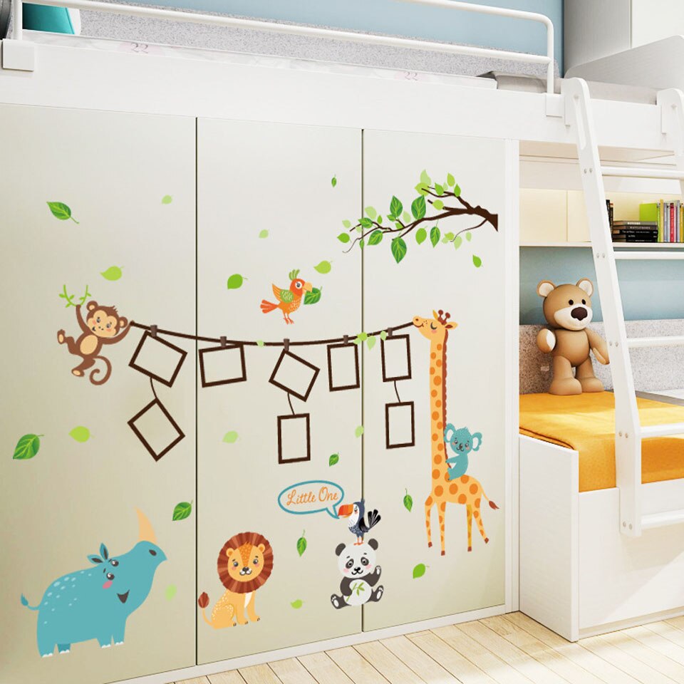 Grote Jungle Dieren Muurstickers Voor Kinderen Kamers Jongens Kamer Slaapkamer Decoratie Bos Wallpaper Posters Vinyl Nordic Home Decor Grote Jungle Dieren Muurstickers Voor Kinderen Kamers Jongens Kamer Slaapkamer Decoratie Bos Wallpaper Posters Vinyl Nordic Home Decor