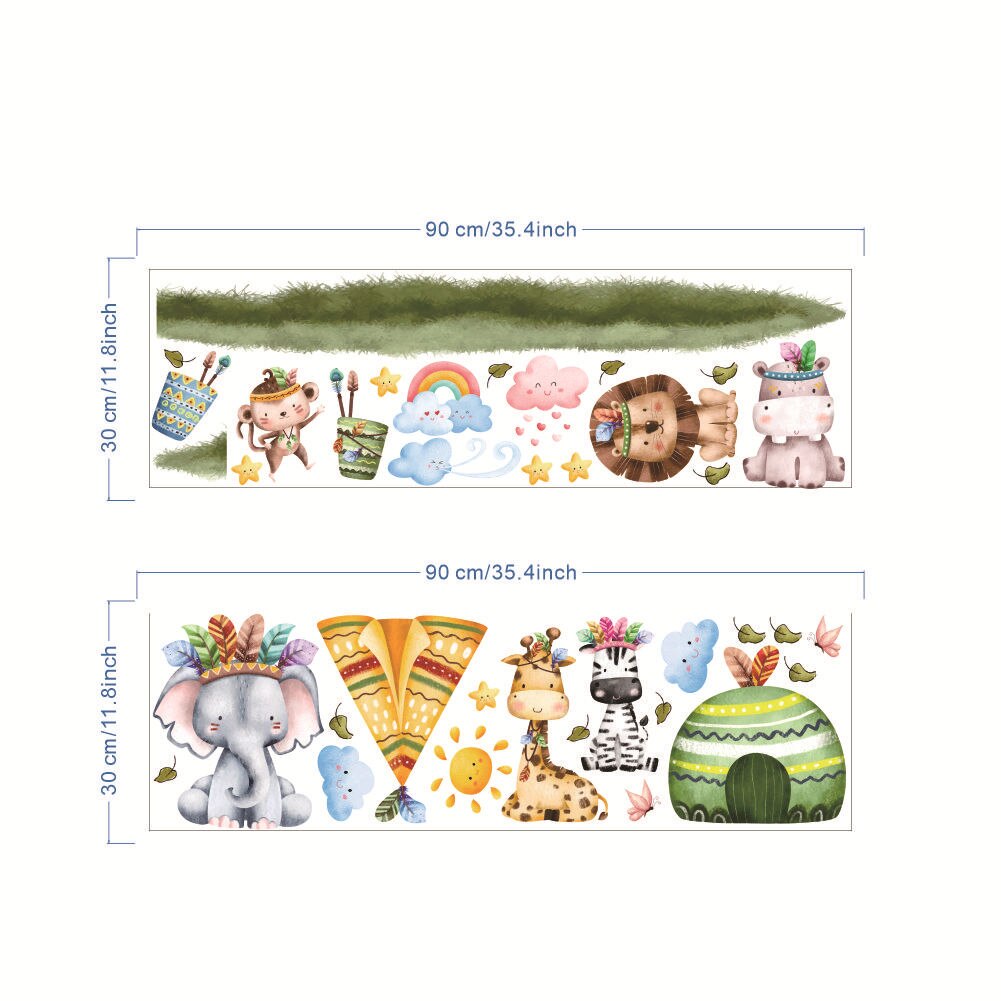 Grote Jungle Dieren Muurstickers Voor Kinderen Kamers Jongens Kamer Slaapkamer Decoratie Bos Wallpaper Posters Vinyl Nordic Home Decor Grote Jungle Dieren Muurstickers Voor Kinderen Kamers Jongens Kamer Slaapkamer Decoratie Bos Wallpaper Posters Vinyl Nordic Home Decor