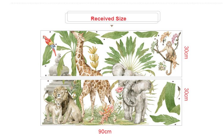 Grote Jungle Dieren Muurstickers Voor Kinderen Kamers Jongens Kamer Slaapkamer Decoratie Bos Wallpaper Posters Vinyl Nordic Home Decor Grote Jungle Dieren Muurstickers Voor Kinderen Kamers Jongens Kamer Slaapkamer Decoratie Bos Wallpaper Posters Vinyl Nordic Home Decor