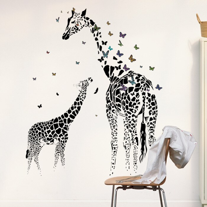 Grote Jungle Dieren Muurstickers Voor Kinderen Kamers Jongens Kamer Slaapkamer Decoratie Bos Wallpaper Posters Vinyl Nordic Home Decor