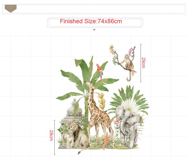Grote Jungle Dieren Muurstickers Voor Kinderen Kamers Jongens Kamer Slaapkamer Decoratie Bos Wallpaper Posters Vinyl Nordic Home Decor Grote Jungle Dieren Muurstickers Voor Kinderen Kamers Jongens Kamer Slaapkamer Decoratie Bos Wallpaper Posters Vinyl Nordic Home Decor