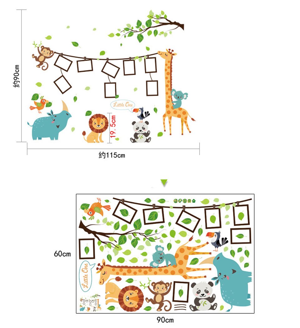 Grote Jungle Dieren Muurstickers Voor Kinderen Kamers Jongens Kamer Slaapkamer Decoratie Bos Wallpaper Posters Vinyl Nordic Home Decor Grote Jungle Dieren Muurstickers Voor Kinderen Kamers Jongens Kamer Slaapkamer Decoratie Bos Wallpaper Posters Vinyl Nordic Home Decor