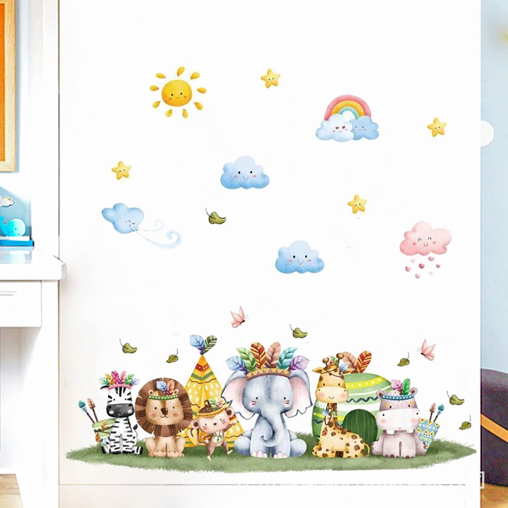 Grote Jungle Dieren Muurstickers Voor Kinderen Kamers Jongens Kamer Slaapkamer Decoratie Bos Wallpaper Posters Vinyl Nordic Home Decor Grote Jungle Dieren Muurstickers Voor Kinderen Kamers Jongens Kamer Slaapkamer Decoratie Bos Wallpaper Posters Vinyl Nordic Home Decor