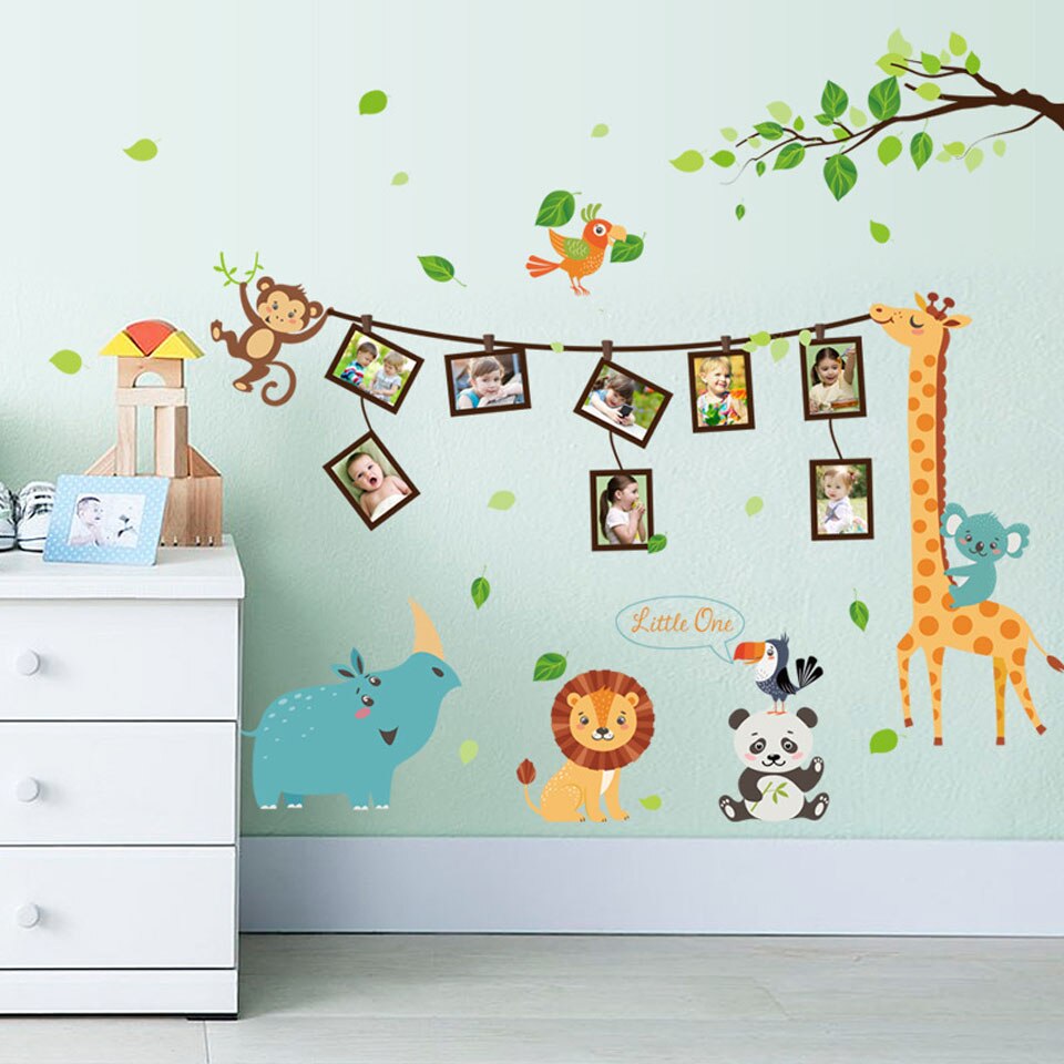 Grote Jungle Dieren Muurstickers Voor Kinderen Kamers Jongens Kamer Slaapkamer Decoratie Bos Wallpaper Posters Vinyl Nordic Home Decor Grote Jungle Dieren Muurstickers Voor Kinderen Kamers Jongens Kamer Slaapkamer Decoratie Bos Wallpaper Posters Vinyl Nordic Home Decor
