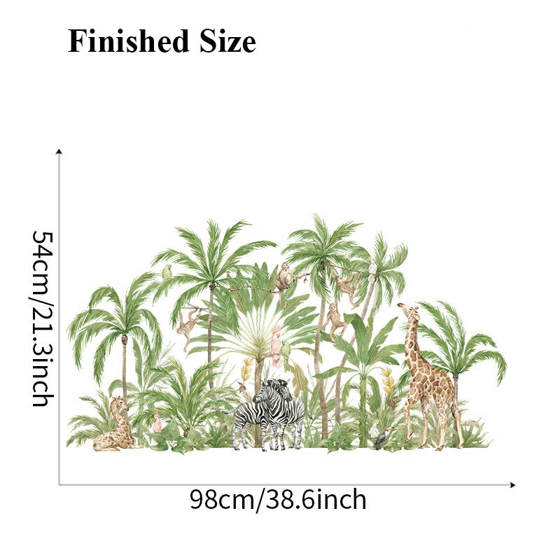 Grote Jungle Dieren Muurstickers Voor Kinderen Kamers Jongens Kamer Slaapkamer Decoratie Bos Wallpaper Posters Vinyl Nordic Home Decor Grote Jungle Dieren Muurstickers Voor Kinderen Kamers Jongens Kamer Slaapkamer Decoratie Bos Wallpaper Posters Vinyl Nordic Home Decor