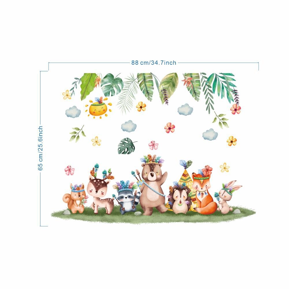 Grote Jungle Dieren Muurstickers Voor Kinderen Kamers Jongens Kamer Slaapkamer Decoratie Bos Wallpaper Posters Vinyl Nordic Home Decor Grote Jungle Dieren Muurstickers Voor Kinderen Kamers Jongens Kamer Slaapkamer Decoratie Bos Wallpaper Posters Vinyl Nordic Home Decor