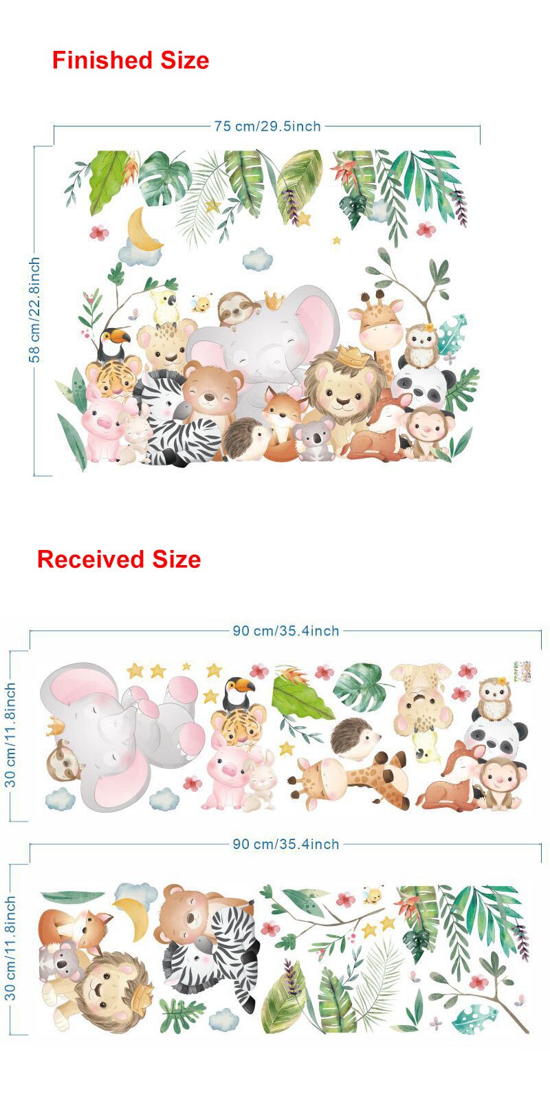 Grote Jungle Dieren Muurstickers Voor Kinderen Kamers Jongens Kamer Slaapkamer Decoratie Bos Wallpaper Posters Vinyl Nordic Home Decor Grote Jungle Dieren Muurstickers Voor Kinderen Kamers Jongens Kamer Slaapkamer Decoratie Bos Wallpaper Posters Vinyl Nordic Home Decor
