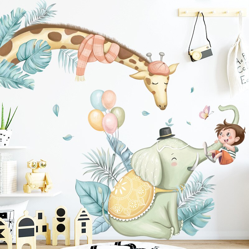 Grote Jungle Dieren Muurstickers Voor Kinderen Kamers Jongens Kamer Slaapkamer Decoratie Bos Wallpaper Posters Vinyl Nordic Home Decor Grote Jungle Dieren Muurstickers Voor Kinderen Kamers Jongens Kamer Slaapkamer Decoratie Bos Wallpaper Posters Vinyl Nordic Home Decor