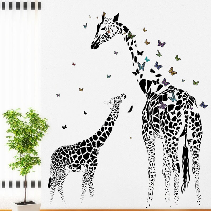 Grote Jungle Dieren Muurstickers Voor Kinderen Kamers Jongens Kamer Slaapkamer Decoratie Bos Wallpaper Posters Vinyl Nordic Home Decor