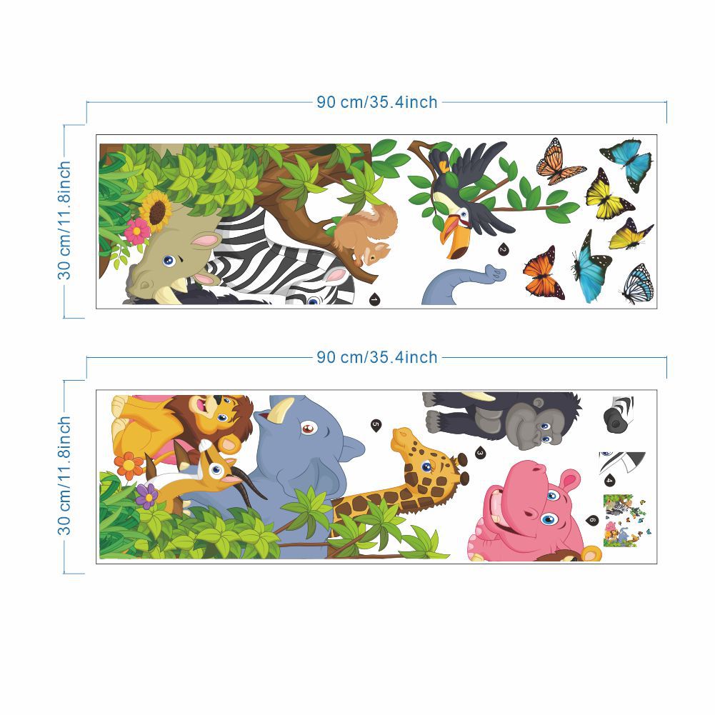 Grote Jungle Dieren Muurstickers Voor Kinderen Kamers Jongens Kamer Slaapkamer Decoratie Bos Wallpaper Posters Vinyl Nordic Home Decor Grote Jungle Dieren Muurstickers Voor Kinderen Kamers Jongens Kamer Slaapkamer Decoratie Bos Wallpaper Posters Vinyl Nordic Home Decor