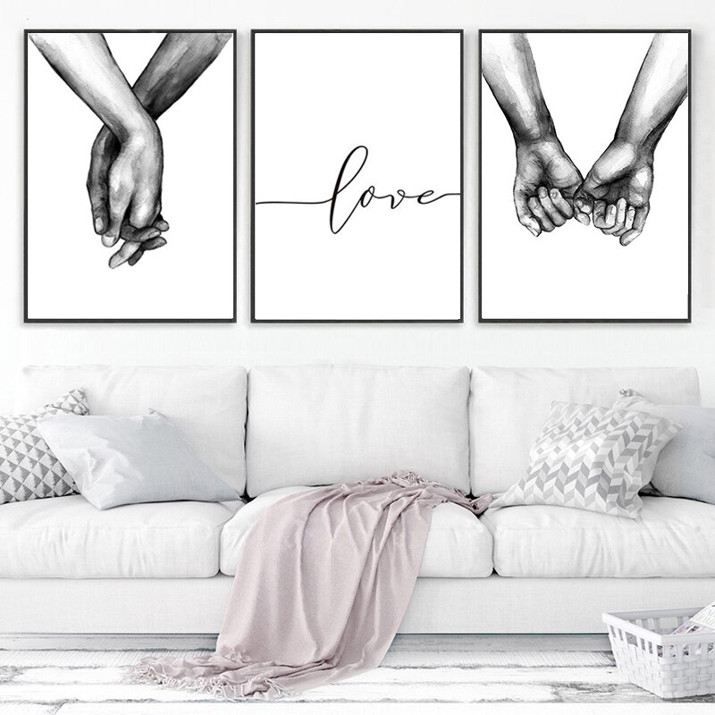 Zwart En Wit Liefde Holding Handen Canvas Schilderij Wall Art Pictures Nordic Posters En Prints Woonkamer Gang Home Decor Zwart En Wit Liefde Holding Handen Canvas Schilderij Wall Art Pictures Nordic Posters En Prints Woonkamer Gang Home Decor