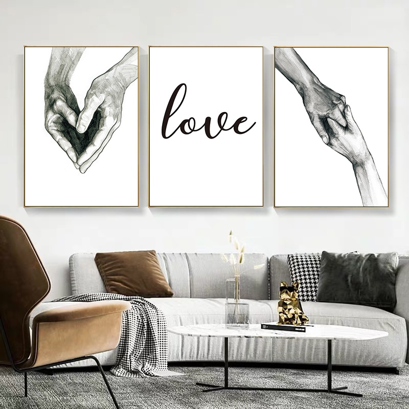 Zwart En Wit Liefde Holding Handen Canvas Schilderij Wall Art Pictures Nordic Posters En Prints Woonkamer Gang Home Decor Zwart En Wit Liefde Holding Handen Canvas Schilderij Wall Art Pictures Nordic Posters En Prints Woonkamer Gang Home Decor