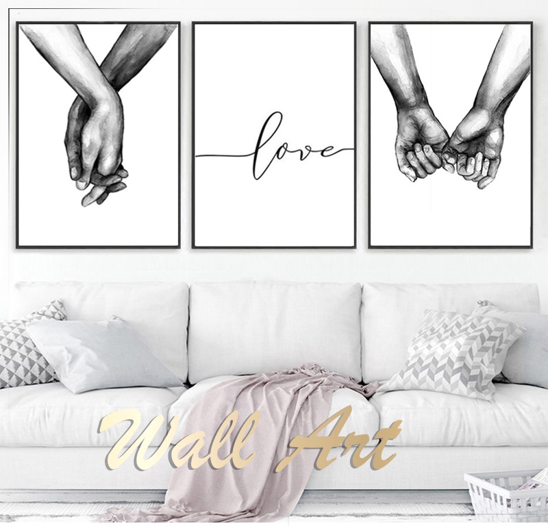 Zwart En Wit Liefde Holding Handen Canvas Schilderij Wall Art Pictures Nordic Posters En Prints Woonkamer Gang Home Decor Zwart En Wit Liefde Holding Handen Canvas Schilderij Wall Art Pictures Nordic Posters En Prints Woonkamer Gang Home Decor