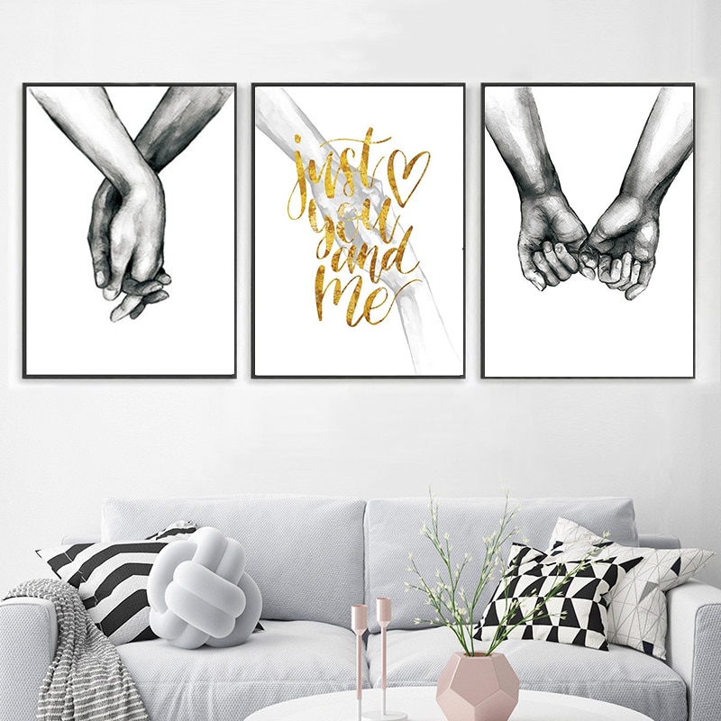 Zwart En Wit Liefde Holding Handen Canvas Schilderij Wall Art Pictures Nordic Posters En Prints Woonkamer Gang Home Decor Zwart En Wit Liefde Holding Handen Canvas Schilderij Wall Art Pictures Nordic Posters En Prints Woonkamer Gang Home Decor