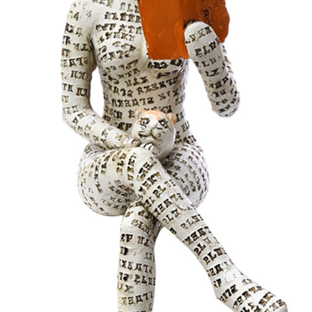 Nordic Moderne Leeslamp Vrouw Standbeeld Hars Abstracte Denker Desktop Sculpturen Thuis Slaapkamer Beeldje Ornamenten Decoratie