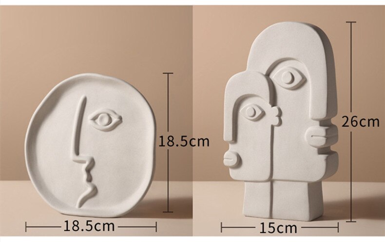 Nordic Decor Creative Art Gezicht Vorm Porselein Bloem Vaas Home Decor Woonkamer Decoratie Eettafel Thuis Keramische Ornament