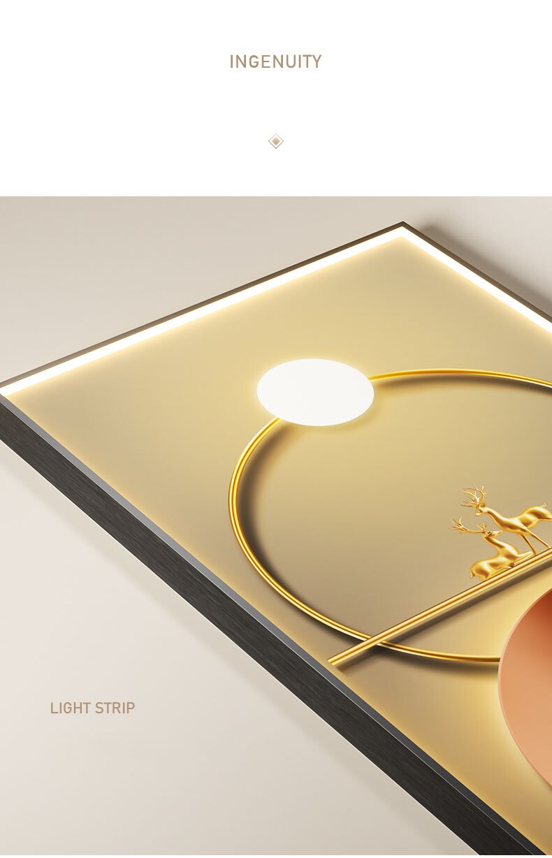 Modern Art Led Indoor Schilderen Muur Opknoping Lamp Geschikt Voor Indoor Home Slaapkamer Woonkamer Decoratie Lange Strip Vaste Lamp