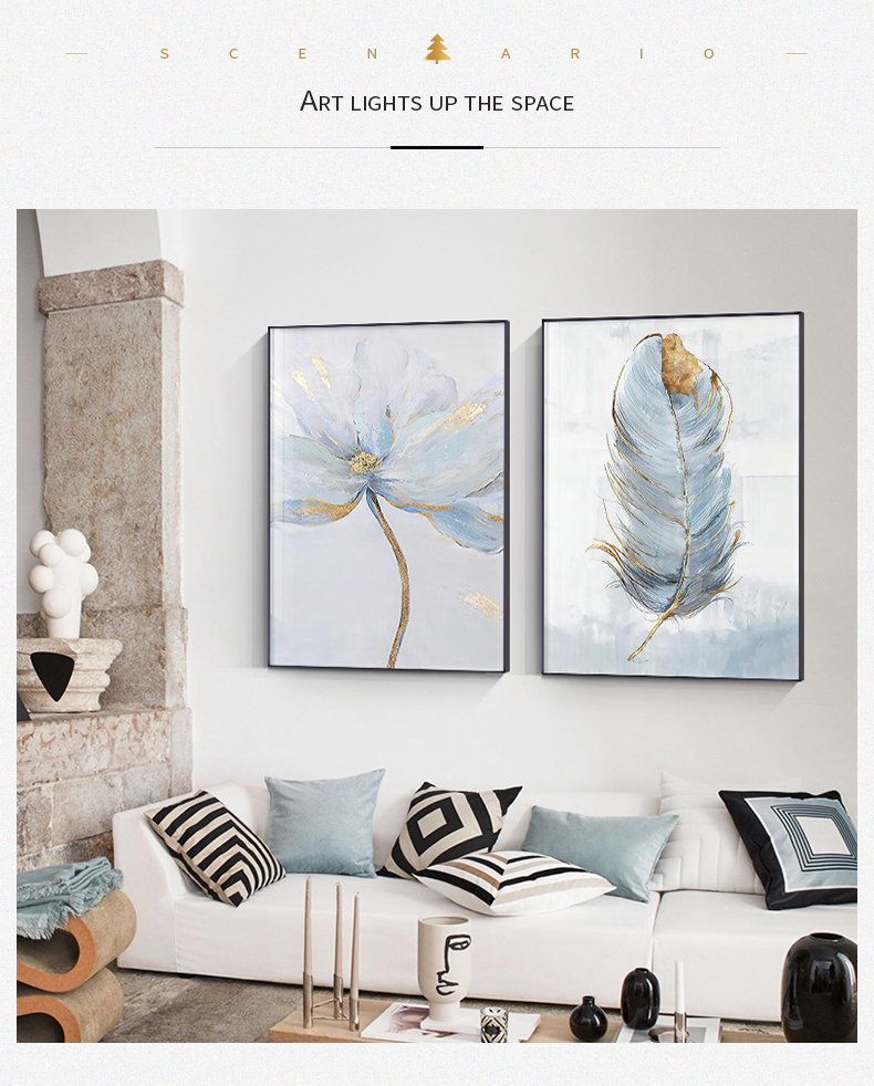 Scandinavische Bloem Canvas Art Abstract Schilderen Print Veer Decoratie Foto Voor Woonkamer Nordic Home Decor Poster