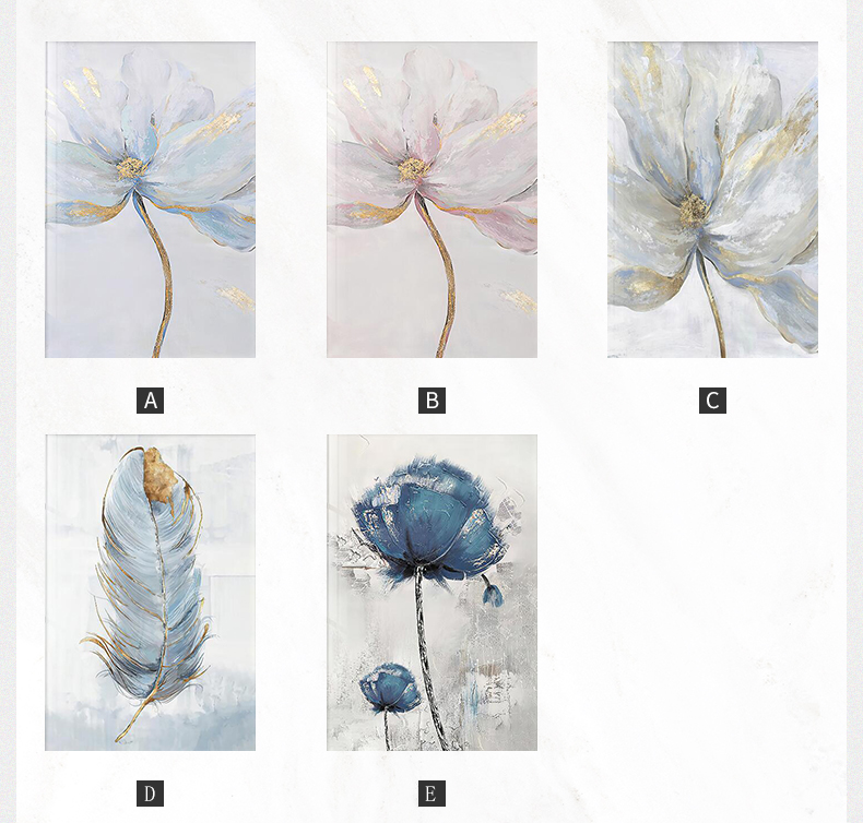 Scandinavische Bloem Canvas Art Abstract Schilderen Print Veer Decoratie Foto Voor Woonkamer Nordic Home Decor Poster