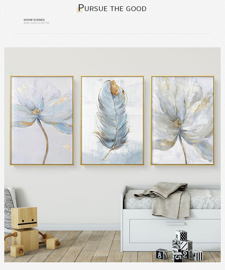 Scandinavische Bloem Canvas Art Abstract Schilderen Print Veer Decoratie Foto Voor Woonkamer Nordic Home Decor Poster