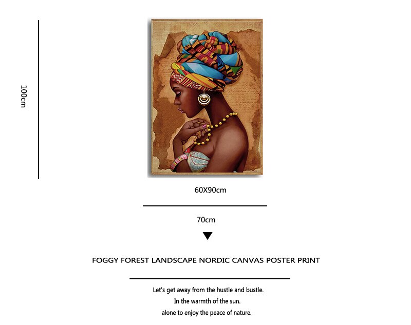 Afrikaanse Kunst Vrouw Schilderij Prints Op Canvas Schoonheid Meisje Scandinavische Posters Wall Art Foto Voor Woonkamer Paard Decor