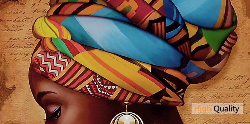 Afrikaanse Kunst Vrouw Schilderij Prints Op Canvas Schoonheid Meisje Scandinavische Posters Wall Art Foto Voor Woonkamer Paard Decor