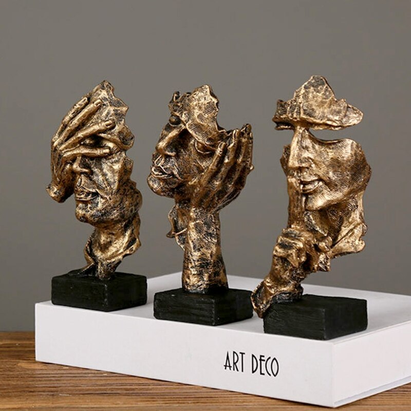 3 Pcs Standbeeld Abstracte Hars Desktop Ornamenten Sculptuur Miniatuur Beeldjes Gezicht Karakter Nordic Art Ambachten Office Home 3 Pcs Standbeeld Abstracte Hars Desktop Ornamenten Sculptuur Miniatuur Beeldjes Gezicht Karakter Nordic Art Ambachten Office Home
