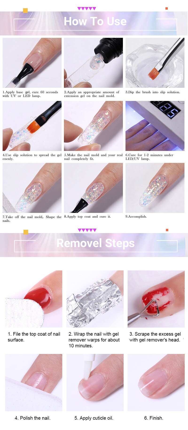 Lilycute Uitbreiding Nail Gel Clear Wit Roze Uv Led Extension Gel Nail Tips Enhancement Anti Oplossing Quick Extension Gel