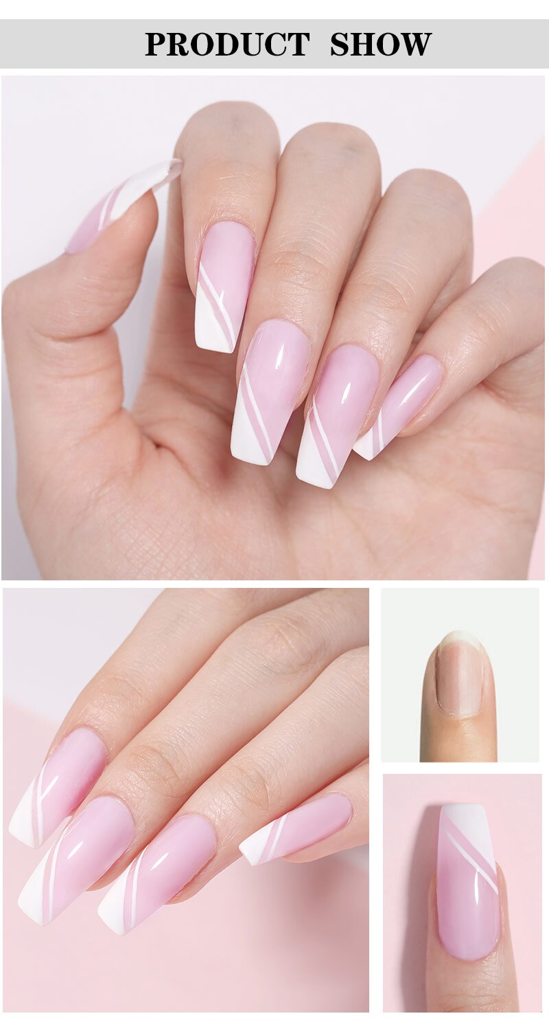 Lilycute Uitbreiding Nail Gel Clear Wit Roze Uv Led Extension Gel Nail Tips Enhancement Anti Oplossing Quick Extension Gel