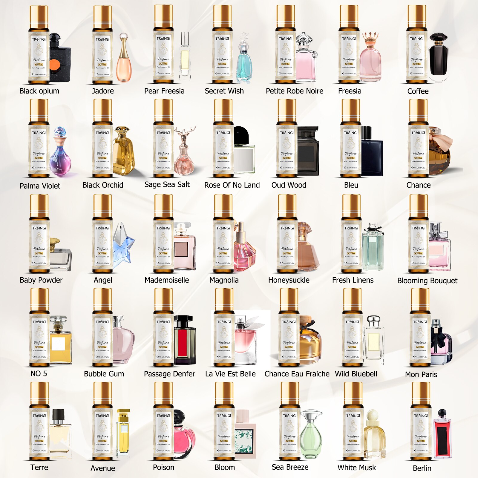 10Ml Freesia Geur Olie Met Roller Parfum Essentiële Olie Voor Vrouwelijke Jadore Magnolia Orchidee Opium Koffie Mon Parijs Wit muskus 10Ml Freesia Geur Olie Met Roller Parfum Essentiële Olie Voor Vrouwelijke Jadore Magnolia Orchidee Opium Koffie Mon Parijs Wit muskus