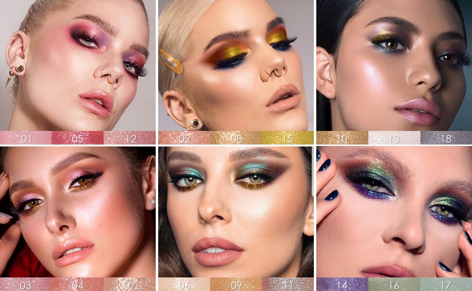 Focallure 18 Kleuren Glitter Oogschaduw Cosmetische Make-Up Diamant Lippen Losse Poeder Oogschaduw Make-Up Ogen Pigment Poeder Comestic Focallure 18 Kleuren Glitter Oogschaduw Cosmetische Make-Up Diamant Lippen Losse Poeder Oogschaduw Make-Up Ogen Pigment Poeder Comestic