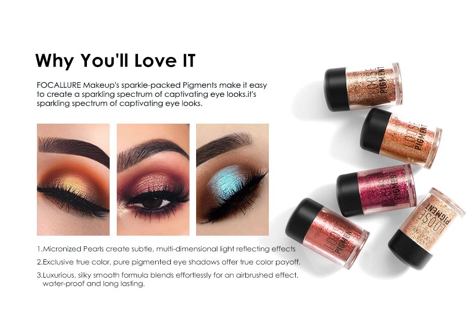 Focallure 18 Kleuren Glitter Oogschaduw Cosmetische Make-Up Diamant Lippen Losse Poeder Oogschaduw Make-Up Ogen Pigment Poeder Comestic Focallure 18 Kleuren Glitter Oogschaduw Cosmetische Make-Up Diamant Lippen Losse Poeder Oogschaduw Make-Up Ogen Pigment Poeder Comestic