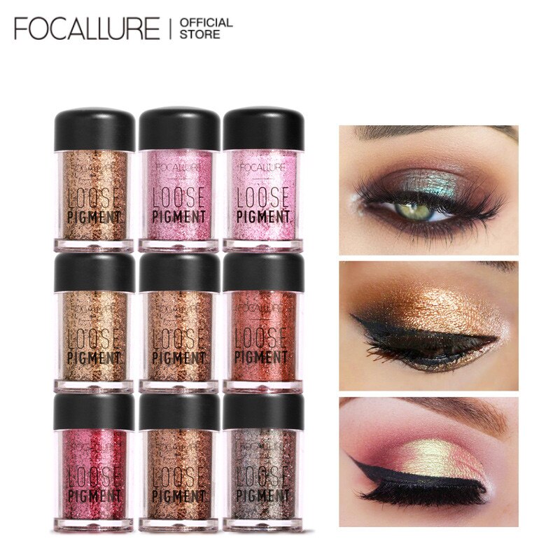 Focallure 18 Kleuren Glitter Oogschaduw Cosmetische Make-Up Diamant Lippen Losse Poeder Oogschaduw Make-Up Ogen Pigment Poeder Comestic Focallure 18 Kleuren Glitter Oogschaduw Cosmetische Make-Up Diamant Lippen Losse Poeder Oogschaduw Make-Up Ogen Pigment Poeder Comestic