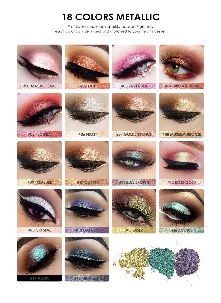 Focallure 18 Kleuren Glitter Oogschaduw Cosmetische Make-Up Diamant Lippen Losse Poeder Oogschaduw Make-Up Ogen Pigment Poeder Comestic Focallure 18 Kleuren Glitter Oogschaduw Cosmetische Make-Up Diamant Lippen Losse Poeder Oogschaduw Make-Up Ogen Pigment Poeder Comestic