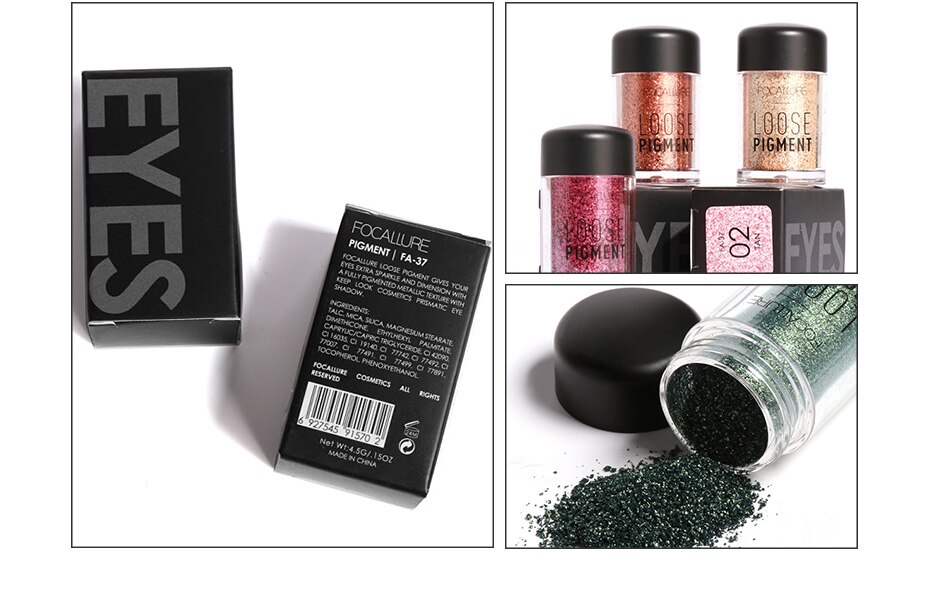 Focallure 18 Kleuren Glitter Oogschaduw Cosmetische Make-Up Diamant Lippen Losse Poeder Oogschaduw Make-Up Ogen Pigment Poeder Comestic Focallure 18 Kleuren Glitter Oogschaduw Cosmetische Make-Up Diamant Lippen Losse Poeder Oogschaduw Make-Up Ogen Pigment Poeder Comestic