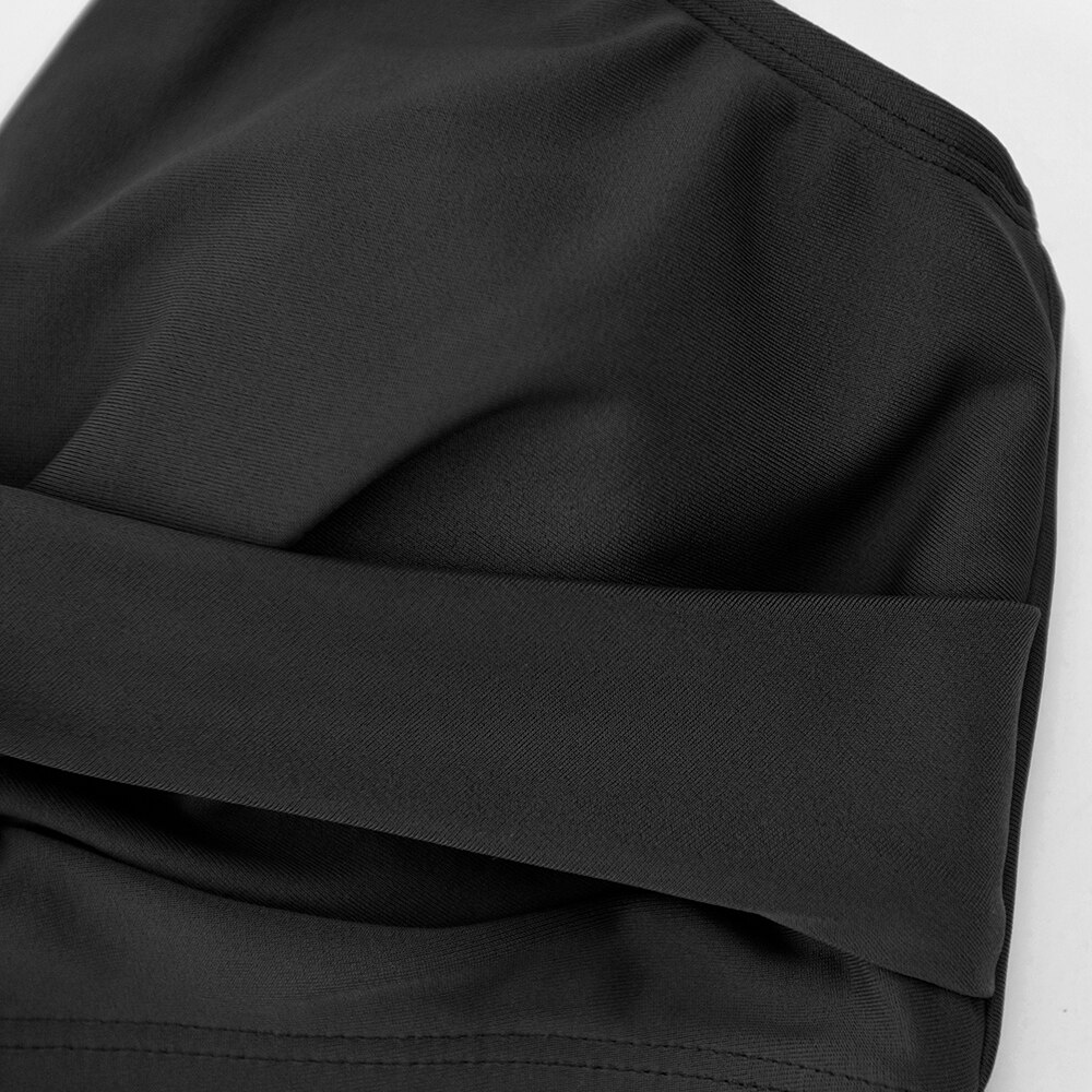 Cupshe Solid Black Twist Hoge Taille Bikini Sets Badpak Voor Vrouwen Sexy V-hals Tank Twee Stukken Badmode 2022 Strand Baden pak