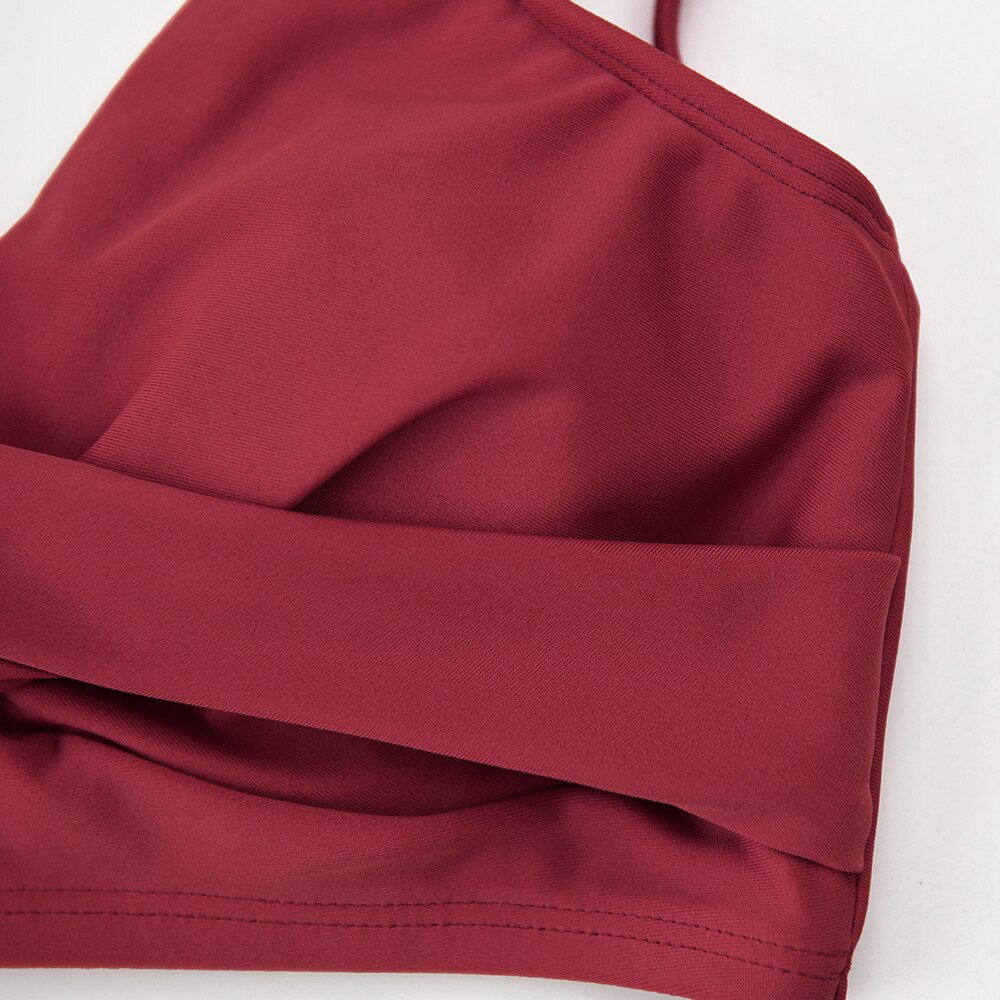 Cupshe Solid Black Twist Hoge Taille Bikini Sets Badpak Voor Vrouwen Sexy V-hals Tank Twee Stukken Badmode 2022 Strand Baden pak